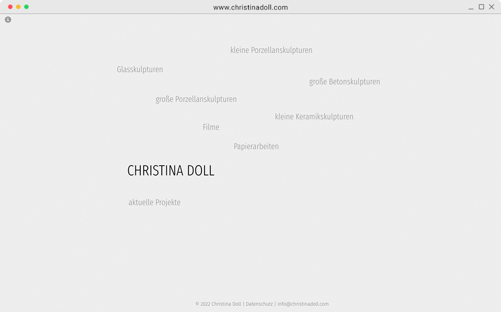 Webauftritt Christina Doll